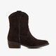 Suède dames western boots bruin