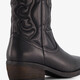 Leren dames cowboylaarzen zwart