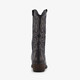 Leren dames cowboylaarzen zwart