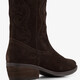 Suède dames cowboylaarzen bruin