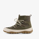 Suède dames veterboots groen