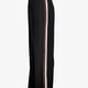 Dames wide leg broek met bies zwart