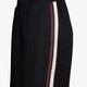 Dames wide leg broek met bies zwart