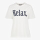 Dames T-shirt met tekstopdruk wit