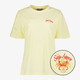 Dames T-shirt met backprint botergeel