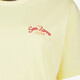 Dames T-shirt met backprint botergeel
