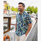 Heren overhemd met tropische print
