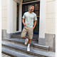 Heren cargo short beige