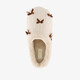 Dames instap pantoffels met strikjes beige bruin