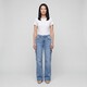 Dames cargo jeans mediumblauw