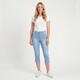 Dames capri broek denim blauw