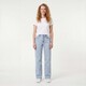 Dames wide leg jeans lichtblauw lengte 31