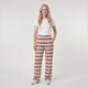 Dames wide leg broek met print multicolor