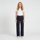 Dames wide leg jeans donkerblauw lengte 31