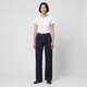 Dames wide leg jeans donkerblauw lengte 33