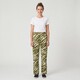Dames wide leg broek zebraprint groen wit