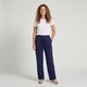 Dames wide leg broek blauw