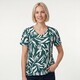 Dames top met print groen wit