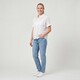 Dames blouse met broderie wit
