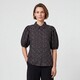 Dames blouse met stipjes zwart wit