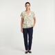 Dames blouse met bloemenprint groen