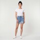 Dames denim short medium blauw