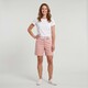 Dames bermuda short met riem lichtroze
