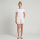 Dames short met broderie ecru