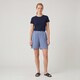 Dames short met patroon blauw