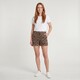 Dames short met panterprint bruin
