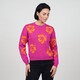 Dames trui met bloemen roze oranje