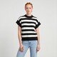 Dames spencer met strepen zwart wit