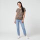 Dames T-shirt met panterprint bruin