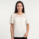 Dames T-shirt met borduursel wit