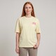 Dames T-shirt met backprint botergeel