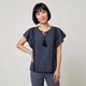 Dames blouse met korte mouwen en kwastjes