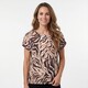 Dames top met zebraprint bruin