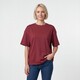 Oversized dames T-shirt bordeauxrood
