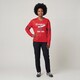 Dames baseballshirt met lange mouwen rood