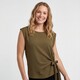 Dames top met strikdetail groen