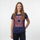 Dames T-shirt met opdruk donkerblauw