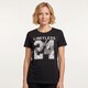 Dames T-shirt met kanten opdruk zwart