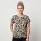Dames top met print groen beige