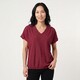 Dames T-shirt bordeauxrood