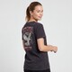 Dames acid wash T-shirt met backprint