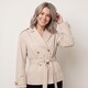 Korte dames trenchcoat beige