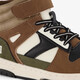 Hoge jongens sneakers bruin groen