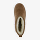 Gevoerde dames boots plateauzool cognac