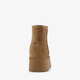 Gevoerde dames boots plateauzool cognac