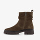 Suède dames boots bruin